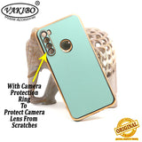 VAKIBO Golden Chrome Border Pista Coloured Soft TPU Back Cover Case With Camera Protection Suitable for Mi Redmi Note 8T