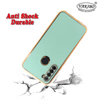 VAKIBO Golden Chrome Border Pista Coloured Soft TPU Back Cover Case With Camera Protection Suitable for Mi Redmi Note 8