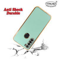 VAKIBO Golden Chrome Border Pista Coloured Soft TPU Back Cover Case With Camera Protection Suitable for Mi Redmi Note 8T