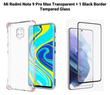 VAKIBO Premium Clear 1.5MM Thick Transparent Soft TPU Rubber Back Cover Case With Camera Protection Suitable for Mi Redmi Note 9 Pro Max