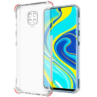 VAKIBO Premium Clear 1.5MM Thick Transparent Soft TPU Rubber Back Cover Case With Camera Protection Suitable for Mi Redmi Note 9 Pro Max