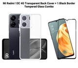 VAKIBO Premium Clear 1.5MM Thick Transparent Soft TPU Rubber Back Cover Case With Camera Protection Suitable for Mi Redmi 13C 4G