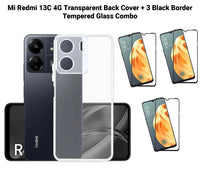 VAKIBO Premium Clear 1.5MM Thick Transparent Soft TPU Rubber Back Cover Case With Camera Protection Suitable for Mi Redmi 13C 4G