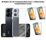 VAKIBO Premium Clear 1.5MM Thick Transparent Soft TPU Rubber Back Cover Case With Camera Protection Suitable for Mi Redmi 13C 4G