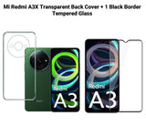 VAKIBO Premium Clear 1.5MM Thick Transparent Soft TPU Rubber Back Cover Case With Camera Protection Suitable for Mi Redmi A3X