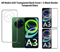 VAKIBO Premium Clear 1.5MM Thick Transparent Soft TPU Rubber Back Cover Case With Camera Protection Suitable for Mi Redmi A3X