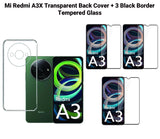 VAKIBO Premium Clear 1.5MM Thick Transparent Soft TPU Rubber Back Cover Case With Camera Protection Suitable for Mi Redmi A3X