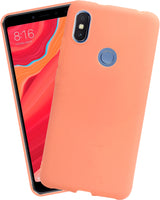 VAKIBO 1.2 MM Thick Peach Coloured Soft TPU Rubber Back Cover Case With Camera Protection Ring Suitable for Mi Redmi Y2