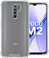 VAKIBO Super Premium Soft TPU Transparent Case With Dustplug,Side Grip,Corner Protection,lanyard Cuts,Camera Protection Suitable for Mi Poco M2