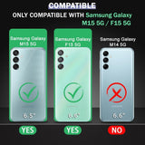 VAKIBO Best Selling Black and Transparent Back Cover Case Made With Soft TPU and Acrylic With 4 Corner and Camera Protection Suitable for Samsung Galaxy F15 5G