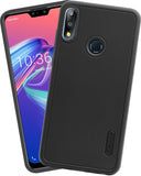 VAKIBO Niukin Dotted Design Black Coloured Soft TPU Rubber Back Cover Case With Camera Protection Ring Suitable for Asus Zenfone Max Pro M2