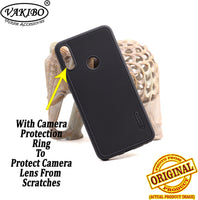 VAKIBO Niukin Dotted Design Black Coloured Soft TPU Rubber Back Cover Case With Camera Protection Ring Suitable for Asus Zenfone Max Pro M2