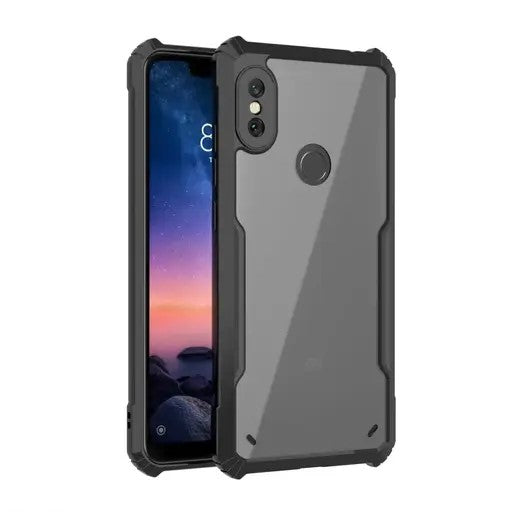 VAKIBO Super Premium Black Border Transparent Case With Corner Protection & Camera Protection Suitable for Mi Redmi Note 5 Pro