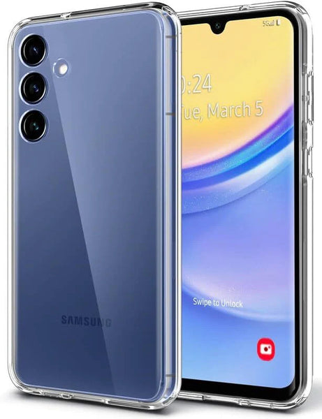 VAKIBO Premium Clear 2MM Thick Transparent Soft TPU Rubber Back Cover Case With Camera Protection Suitable for Samsung Galaxy A15 5G