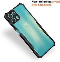 VAKIBO Best Selling Black and Transparent Back Cover Case Made With Soft TPU and Acrylic With 4 Corner and Camera Protection Suitable for Moto Edge 20 Fusion