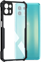 VAKIBO Best Selling Black and Transparent Back Cover Case Made With Soft TPU and Acrylic With 4 Corner and Camera Protection Suitable for Moto Edge 20 Fusion