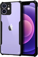 VAKIBO Best Selling Black and Transparent Back Cover Case Made With Soft TPU and Acrylic With 4 Corner and Camera Protection Suitable for Apple iPhone 12 Mini