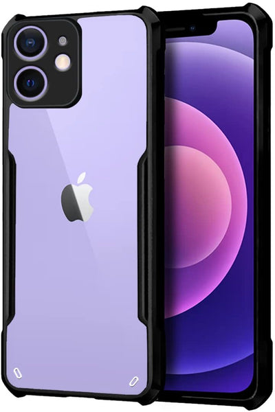 VAKIBO Super Premium Black Border Transparent Case With Corner Protection & Camera Protection Suitable for iPhone 12 Mini 5.4 