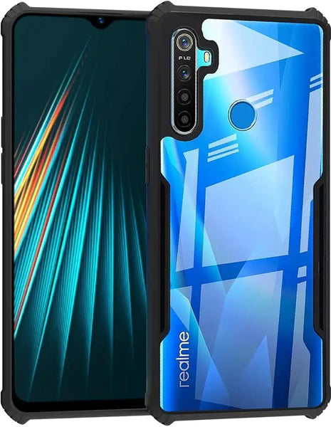 VAKIBO Super Premium Black Border Transparent Case With Corner Protection & Camera Protection Suitable for Realme 5 Pro