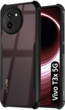 VAKIBO Super Premium Black Border Transparent Case With Corner Protection & Camera Protection Suitable for Vivo T3X