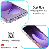 VAKIBO Premium Clear 1.5MM Thick Transparent Soft TPU Rubber Back Cover Case With Camera Protection Suitable for Oppo Reno13 Pro 5G