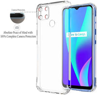VAKIBO Premium Clear 1.5MM Thick Transparent Soft TPU Rubber Back Cover Case With Camera Protection Suitable for Oppo A15