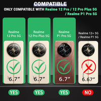 VAKIBO Premium Clear 1.5MM Thick Transparent Soft TPU Rubber Back Cover Case With Camera Protection Suitable for Realme 12 Pro 5G