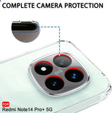 VAKIBO Premium Clear 1.5MM Thick Transparent Soft TPU Rubber Back Cover Case With Camera Protection Suitable for Mi Redmi Note 14 Pro Plus 5G