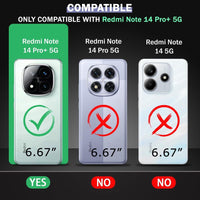 VAKIBO Premium Clear 1.5MM Thick Transparent Soft TPU Rubber Back Cover Case With Camera Protection Suitable for Mi Redmi Note 14 Pro Plus 5G