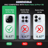 VAKIBO Premium Clear 1.5MM Thick Transparent Soft TPU Rubber Back Cover Case With Camera Protection Suitable for Mi Redmi Note 14 Pro Plus 5G