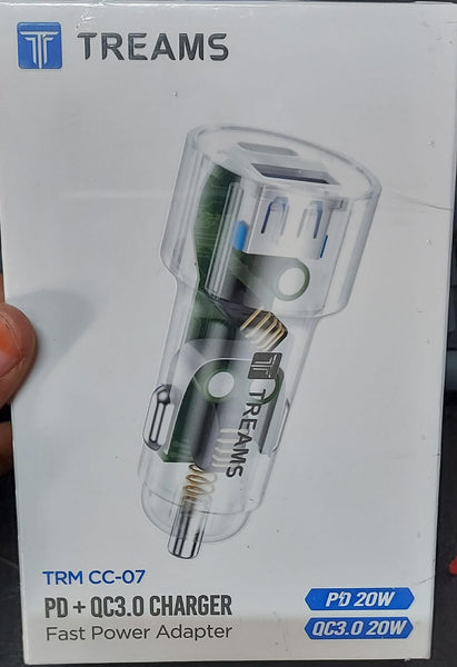 Car Charger 20W PD+QC3.0 -CC-07 Treams
