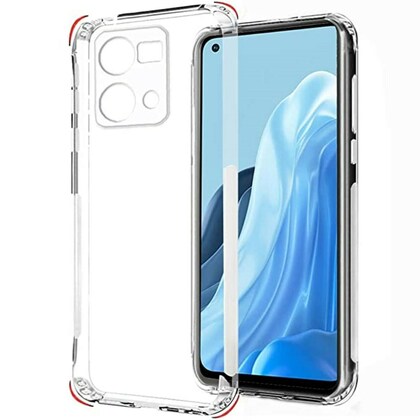 VAKIBO Premium Clear 1.5MM Thick Transparent Soft TPU Rubber Back Cover Case With Camera Protection Suitable for Oppo F21 Pro 5G