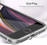 VAKIBO Super Premium Soft TPU Transparent Case With Dustplug,Side Grip,Corner Protection,lanyard Cuts,Camera Protection Suitable for iPhone 7