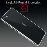 VAKIBO Super Premium Soft TPU Transparent Case With Dustplug,Side Grip,Corner Protection,lanyard Cuts,Camera Protection Suitable for iPhone 8