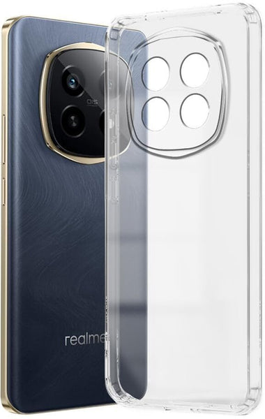 VAKIBO Premium Clear 1.5MM Thick Transparent Soft TPU Rubber Back Cover Case With Camera Protection Suitable for Realme P2 Pro