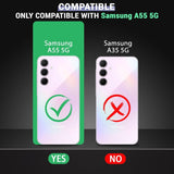 VAKIBO Premium Clear 2MM Thick Transparent Soft TPU Rubber Back Cover Case With Camera Protection Suitable for Samsung Galaxy A55 5G