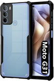 VAKIBO Super Premium Black Border Transparent Case With Corner Protection & Camera Protection Suitable for Moto G31