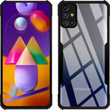 VAKIBO Best Selling Black and Transparent Back Cover Case Made With Soft TPU and Acrylic With 4 Corner and Camera Protection Suitable for Samsung Galaxy M31S