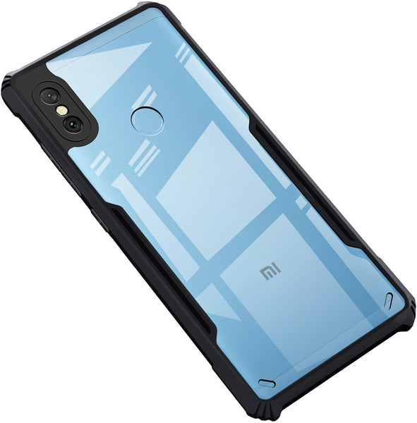 VAKIBO Super Premium Black Border Transparent Case With Corner Protection & Camera Protection Suitable for Mi Redmi 6 Pro