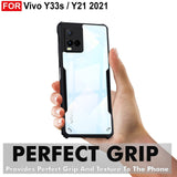 VAKIBO Super Premium Black Border Transparent Case With Corner Protection & Camera Protection Suitable for Vivo Y21E