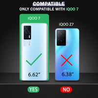 VAKIBO Super Premium Black Border Transparent Case With Corner Protection & Camera Protection Suitable for iQOO 7