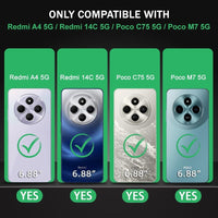 VAKIBO Premium Clear 1.5MM Thick Transparent Soft TPU Rubber Back Cover Case With Camera Protection Suitable for Mi Redmi 14C 5G