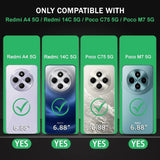 VAKIBO Premium Clear 1.5MM Thick Transparent Soft TPU Rubber Back Cover Case With Camera Protection Suitable for Mi Redmi 14R