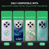 VAKIBO Premium Clear 1.5MM Thick Transparent Soft TPU Rubber Back Cover Case With Camera Protection Suitable for Mi Redmi 14C 5G
