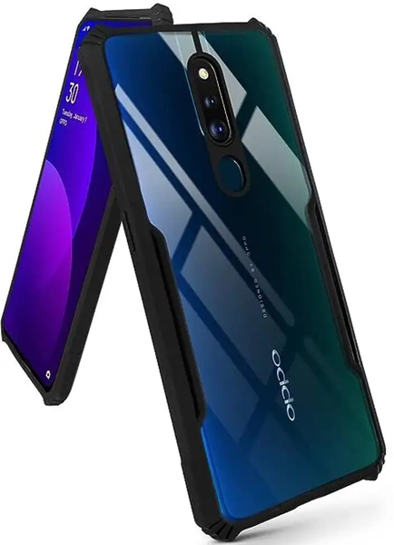 VAKIBO Super Premium Black Border Transparent Case With Corner Protection & Camera Protection Suitable for Oppo A9