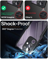 VAKIBO Best Selling Black and Transparent Coloured Made With Soft TPU and Acrylic Back Cover Case With 4 Corner and Camera Protection Suitable for IQOO Z10X