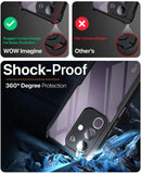 VAKIBO Best Selling Black and Transparent Coloured Made With Soft TPU and Acrylic Back Cover Case With 4 Corner and Camera Protection Suitable for IQOO Z10X
