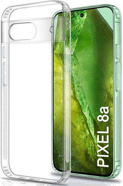 VAKIBO Premium Clear 1.5MM Thick Transparent Soft TPU Rubber Back Cover Case With Camera Protection Suitable for Google Pixel 8A