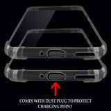 VAKIBO Super Premium Soft TPU Transparent Case With Dustplug,Side Grip,Corner Protection,lanyard Cuts,Camera Protection Suitable for RN9 Pro Max