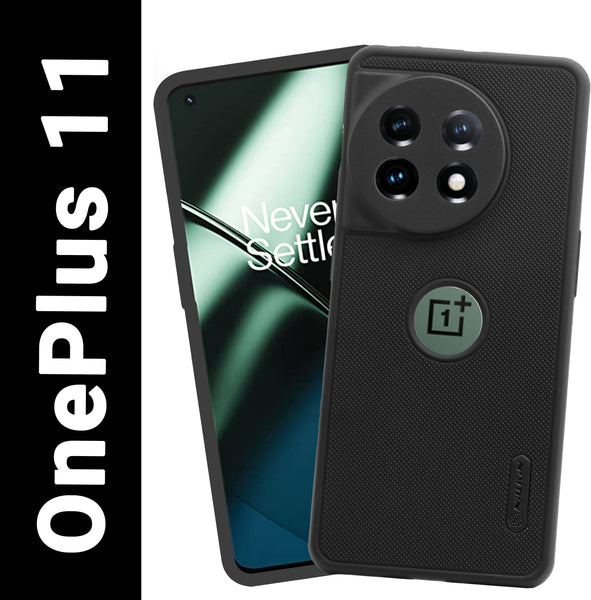 VAKIBO Dotted Black Coloured Made with Silicon Rubber TPU Back Cover Case Suitable for OnePlus 11